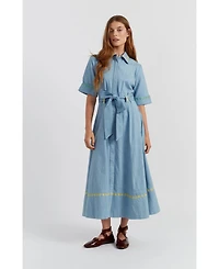 Chinti & Parker Women's Chambray Buttercup Shirt Dress