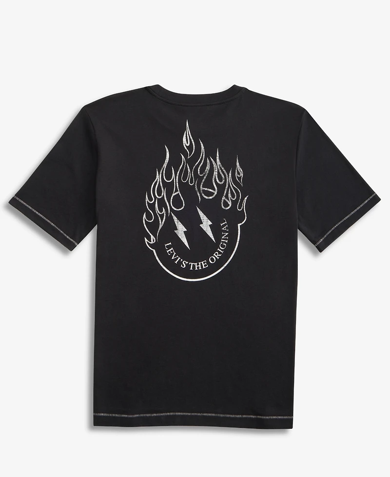 Levi's Boys' 8-20 On Fire Graphic Print T-Shirt