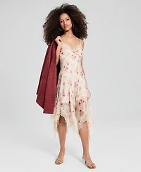 And Now This Women's Lace-Trim Handkerchief-Hem Dress, Macy's Exclusive
