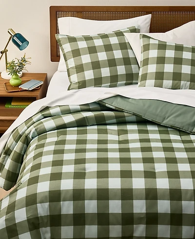 Arch Studios Gingham 3-Pc. Comforter Set, Full/Queen, Macy's Exclusive