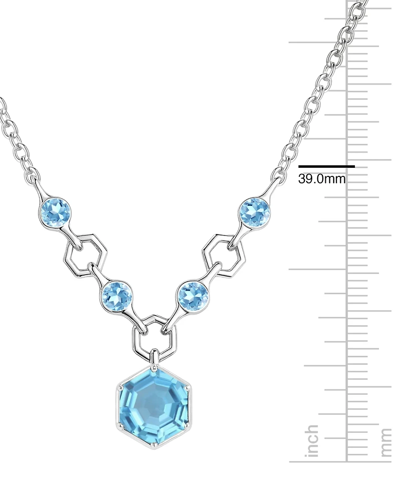 Macy's Amethyst (2.5 ct. t.w.) Hexagon Pendant Necklace Sterling Silver (Also Available Multi-Stones)