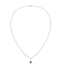 Macy's 2-Pc. Amethyst (1 ct. t.w.) And Lab-Grown White Sapphire (0.2 ct Earrings Necklace Set 14k Gold Over Sterling Silver (Also Availab