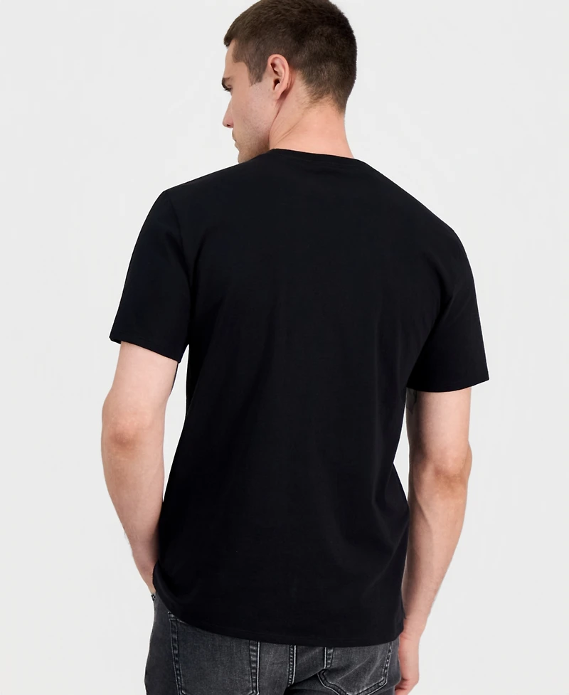 Karl Lagerfeld Paris Men's Studded Logo Crewneck T-Shirt