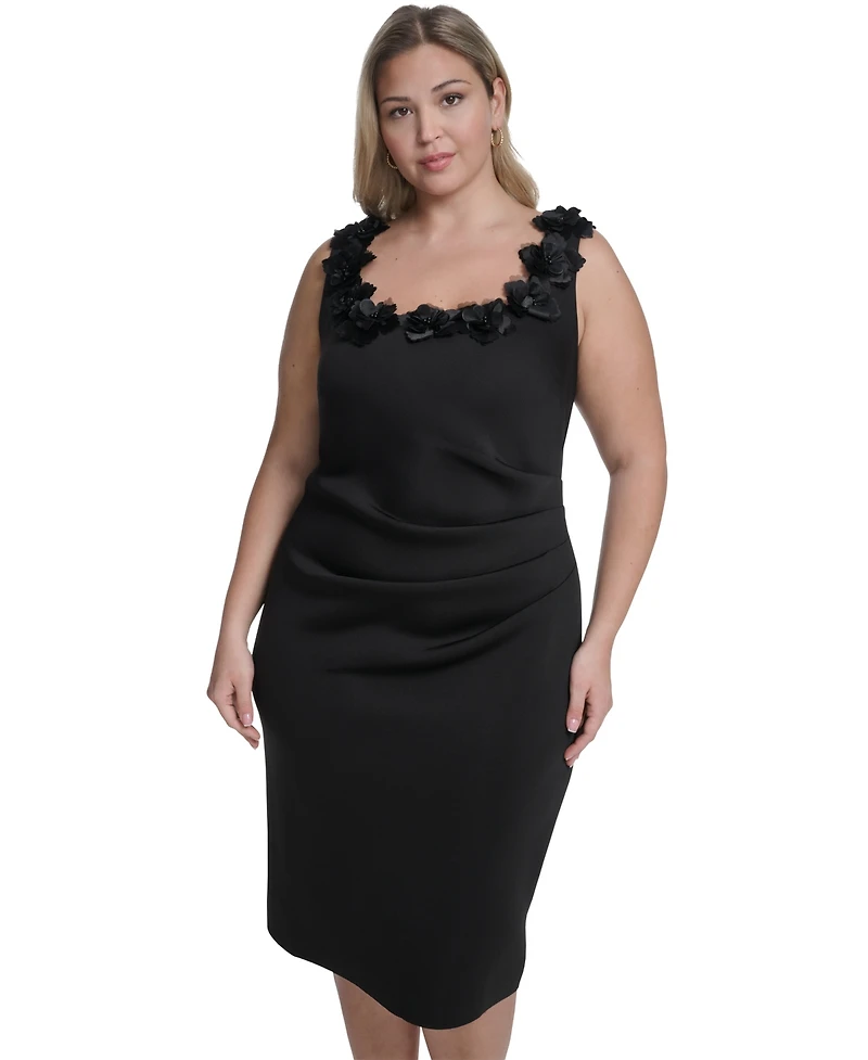 Eliza J Plus Scoop Neck Cocktail Dress