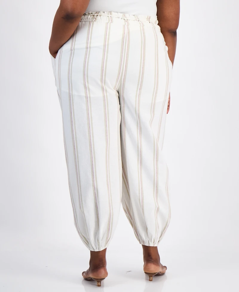 And Now This Trendy Plus Striped Jogger Pants, Macy's Exclusive