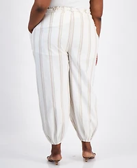 And Now This Trendy Plus Striped Jogger Pants, Macy's Exclusive