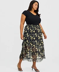 And Now This Trendy Plus Chiffon Midi Skirt, Macy's Exclusive