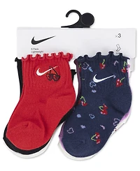 Nike Baby Girls' Cherry Lettuce Socks, 6-Pack