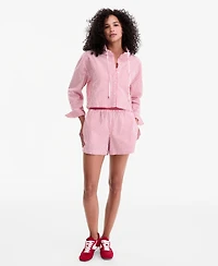 On 34th Women's Striped Boxer-Style Shorts, Macy's Exclusive