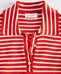 On 34th Women's Ruffle-Trim Knit Midi Sweater Dress, Macy's Exclusive