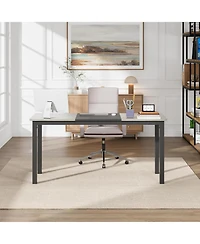 Gaomon Kitchen Table Dining Table for 4-6 People 63 inch Long Wooden Rectangular Kitchen Table