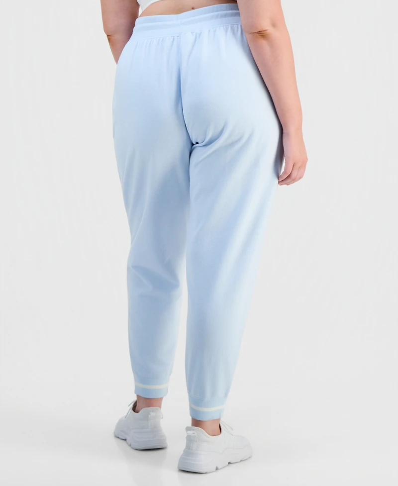Id Ideology Plus Size Ribbed Fleece Ankle Jogger Pants, Macy's Exclusive