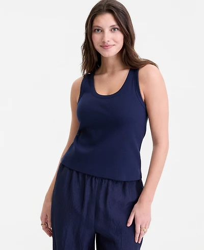 On 34th Women's Double Scoop-Neck Layering Tank Top, Macy's Exclusive
