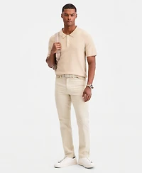 Alfani Men's Basketweave Short-Sleeve Polo Sweater, Macy's Exclusive