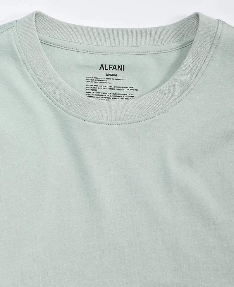 Alfani Men's Mercerized Cotton Short Sleeve Crewneck T-Shirt, Created for Macy's