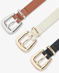 On 34th 3-Pc. Matching Buckle Belt Set, Macy's Exclusive