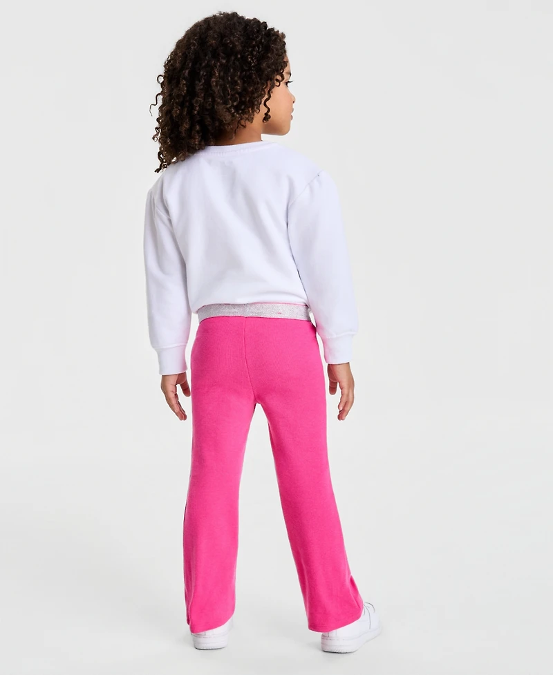 Epic Threads Baby and Toddler Girls Glitter-Waist Ribbed Flare Pants, Macy's Exclusive