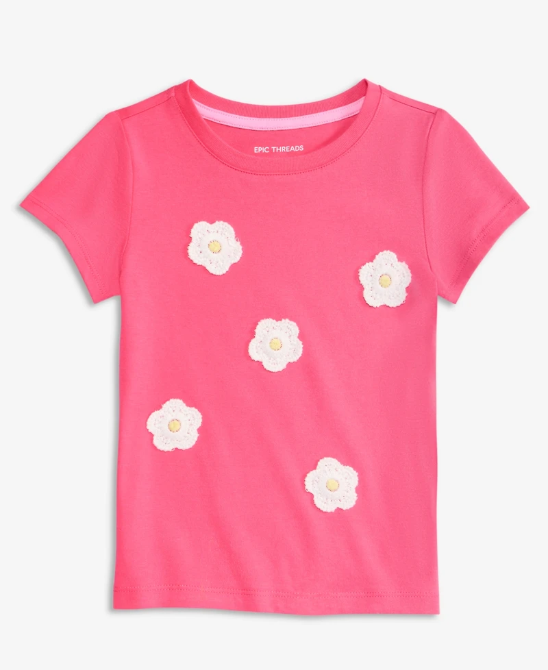 Epic Threads Girls' 12M-5T Crochet Flower Tee, Macy's Exclusive