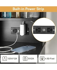 Gaomon Modern Vanity Makeup Desk Vanity Mirror Built-in Lights 4 Drawers for Bedrooms, Apartments, Easy to Assemble