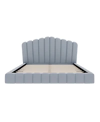 Streamdale Furniture Bed Frame with Shell-Shaped Headboard