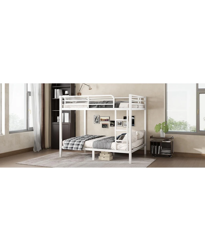 Streamdale Furniture Metal Full Over Full Bunk Bed, Space-Saving