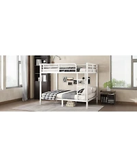 Streamdale Furniture Metal Full Over Full Bunk Bed, Space-Saving