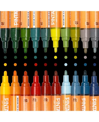 Pintar Earth Tone Markers Medium Tip - Colors for Earth Watercolor Paint Pens - Earth Paint Kit Markers - Acrylic Paint Pens