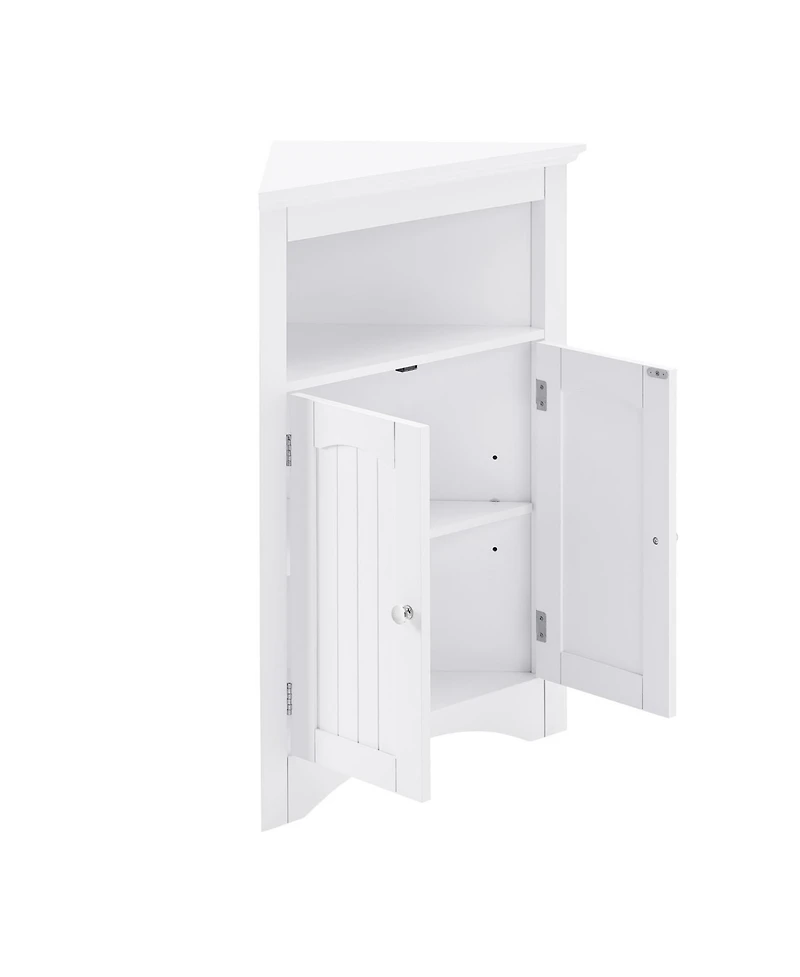 Streamdale Furniture Corner Cabinet with Doors & Shelves