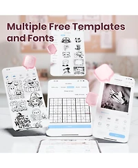 Swifint PM290C Inkless Sticker Maker: Portable Bluetooth Printer with 3 Paper Rolls