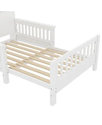 Streamdale Furniture Twin Platform Bed with Storage Headboard & Pull-Out
