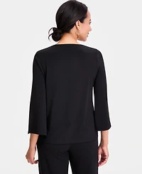 Jm Collection Women's Split-Sleeve Keyhole-Neck Top, Macy's Exclusive