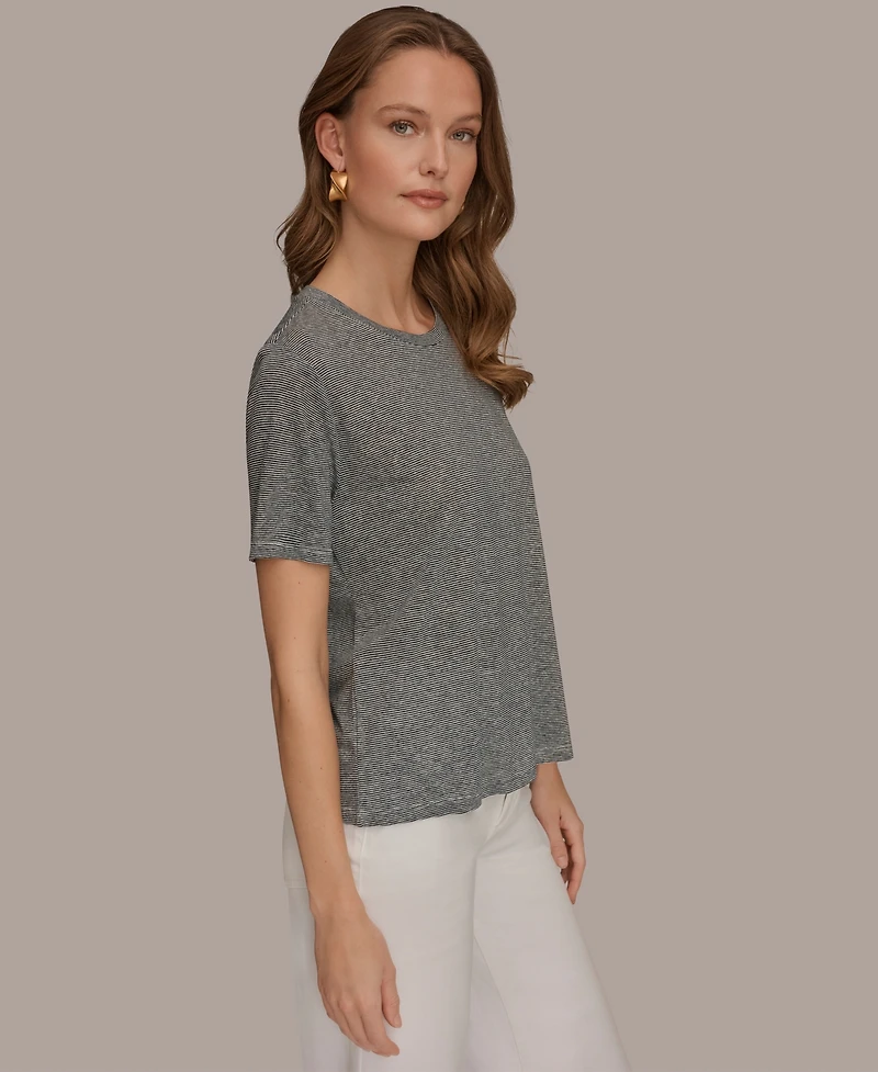 Donna Karan Weekend Women's Striped Short-Sleeve T-Shirt