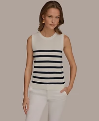 Donna Karan Weekend Women's Crew Neck Stripe Sweater