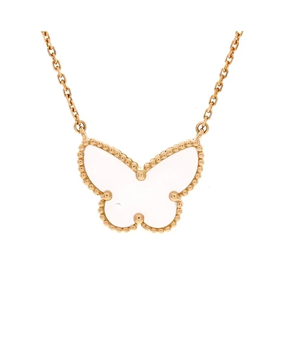 Pre-Owned Van Cleef & Arpels Lucky Alhambra Butterfly Pendant Necklace