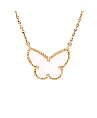 Pre-Owned Van Cleef & Arpels Lucky Alhambra Butterfly Pendant Necklace