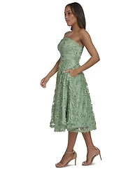 Eliza J Women's Strapless Fit & Flare Midi Dress