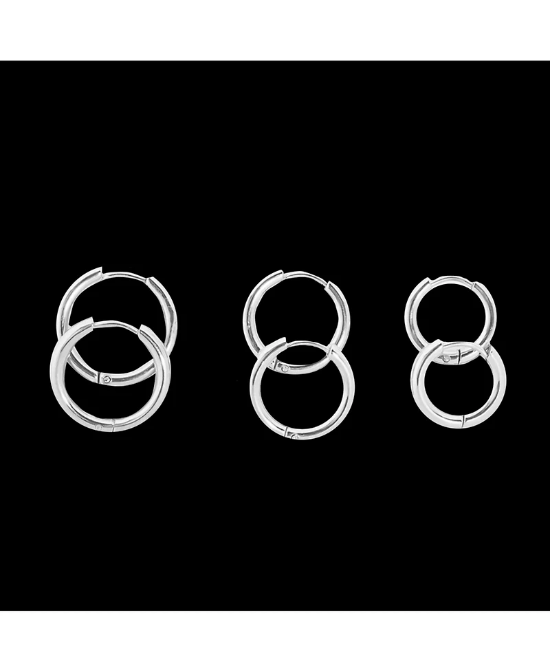 Hey Harper Hoop Silver Earrings