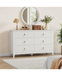 Gaomon Fluted Dresser Inch Wide, -Drawer Wood for Bedroom, Modern Chest of Drawers