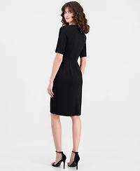 Anne Klein Women's Wrap-Waist Sheath Dress