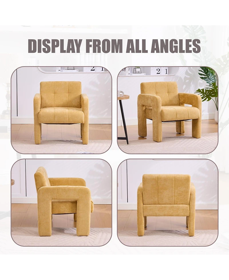 Streamdale Furniture Modern Minimalist Casual Upholstered Armchair for Living Room, Bedroom, Office