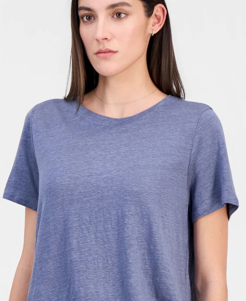 Eileen Fisher Women's Linen Jersey Crewneck T-Shirt