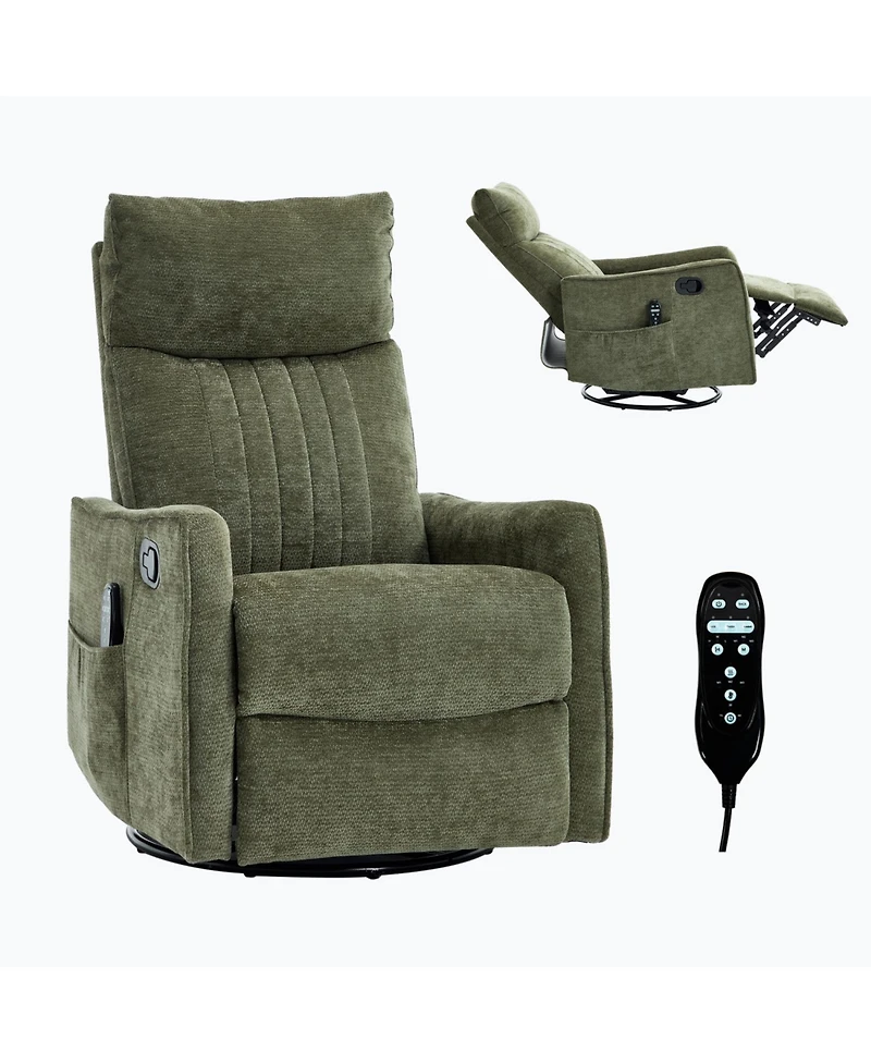 Streamdale Furniture Streamdale Green Heat Massage Rocker Recliner Chair