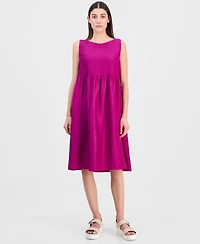 Eileen Fisher Women's Silk Pleated Sleeveless Dress