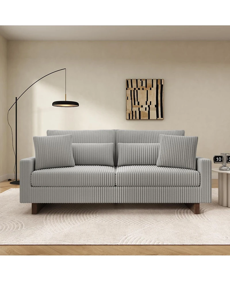 Streamdale Furniture Modern Loveseat Sofa with Four Pillows
