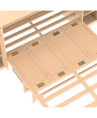 Streamdale Furniture Murphy bed with storage drawers & shelves. Golden