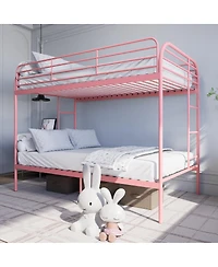 Streamdale Furniture Metal Twin Over Twin Bunk Bed with Safety Rails