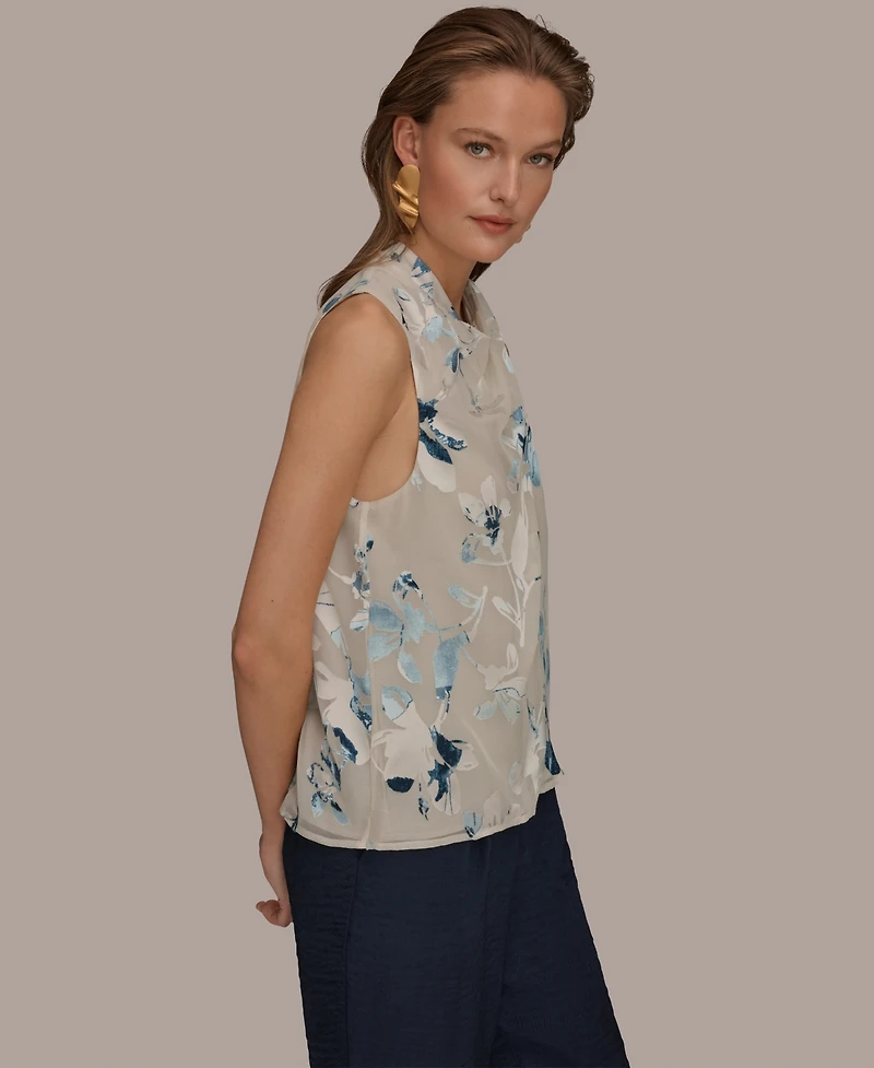 Donna Karan New York Women's Printed Sleeveless Top