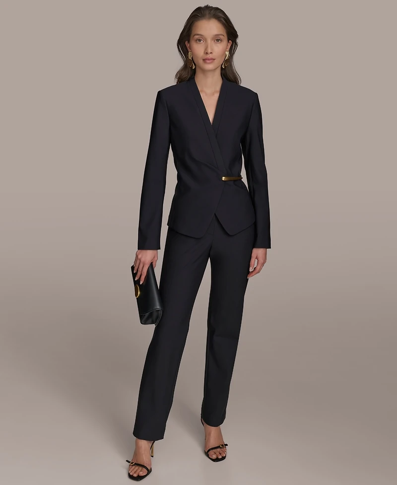 Donna Karan New York Women's Collarless Wrap Jacket