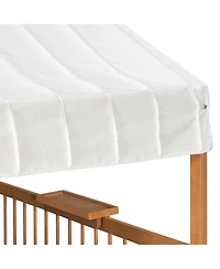 Streamdale Furniture Streamdale Full Size House Bed with 2 Large Drawers, Side Bookshelf with Led Strip, Walnut