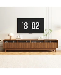 Streamdale 78" Tv Stand for Living Room - Modern Entertainment Center with Drawers & Glass